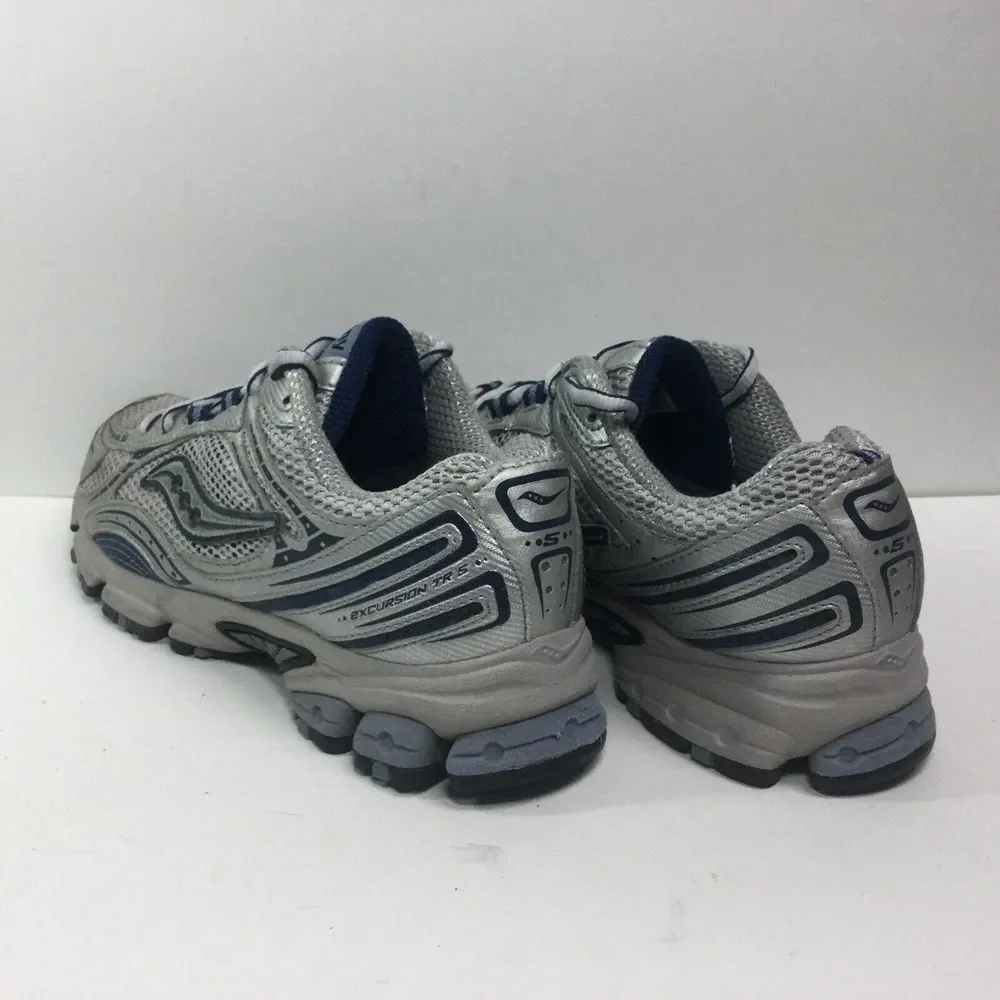 SAUCONY Excursion TR5 Womens Shoes Size 8 Sneakers Silver Blue Running‎ Athletic